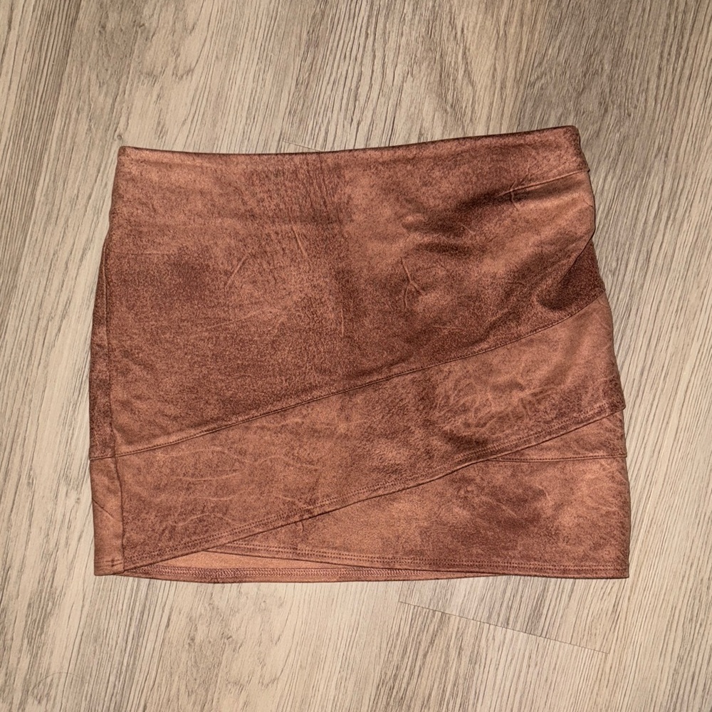 Free People Brown Mini Skirt